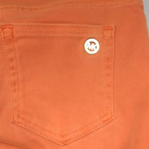 Michael Kors Izzy Skinny Mid Rise Jeans Marigold Size 4 - Picture 5 of 9